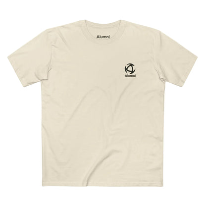 Alumni Supporters Club logo tee in Premium White, front