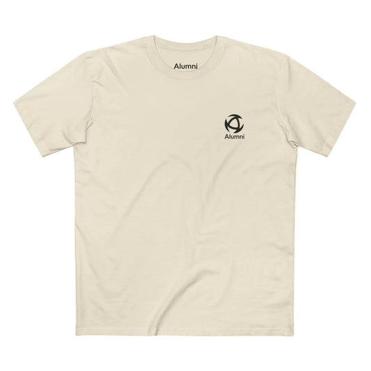 Alumni Supporters Club logo tee in Premium White, front