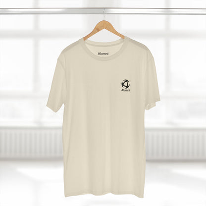 Alumni Supporters Club logo tee in Premium White on a hanger