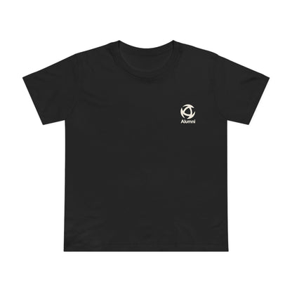 Alumni Supporters Club logo tee, women's, in black, front