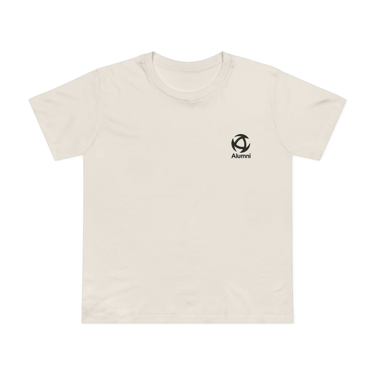 Alumni Supporters Club logo tee, women's, in Premium White, front