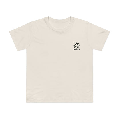 Alumni Supporters Club logo tee, women's, in Premium White, front