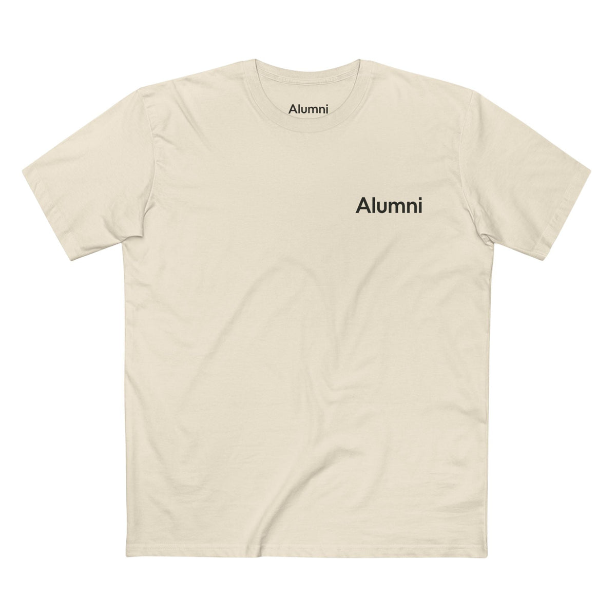 Alumni Supporters Club wordmark tee in Premium White, front