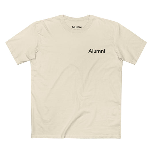 Alumni Supporters Club wordmark tee in Premium White, front