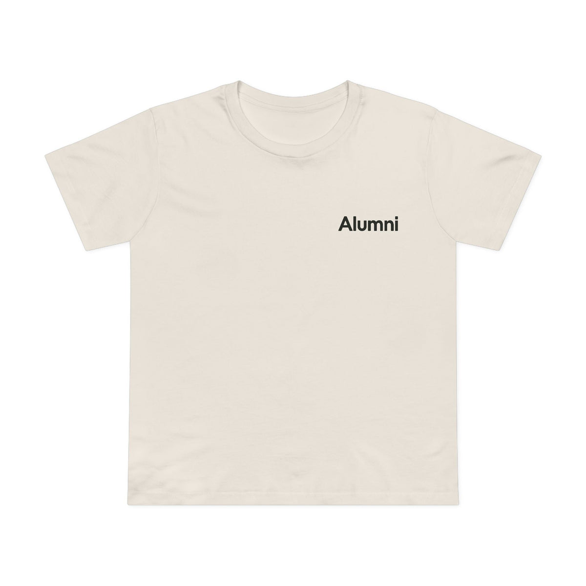 Alumni Supporters Club wordmark tee, women's, in Premium White, front